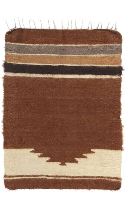 3 x 4 Vintage Turkish Angora Wool Kilim Rug 53850