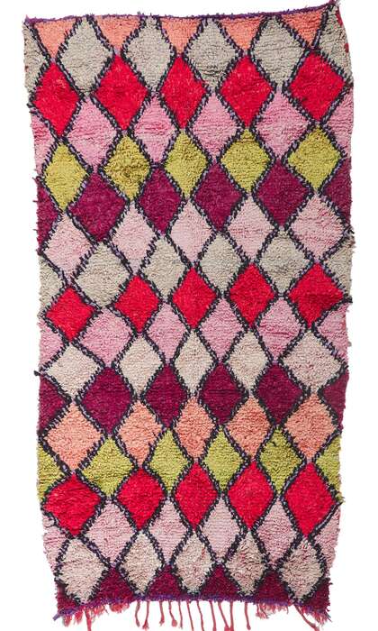 5 x 10 Vintage Moroccan Rag Rug 78362