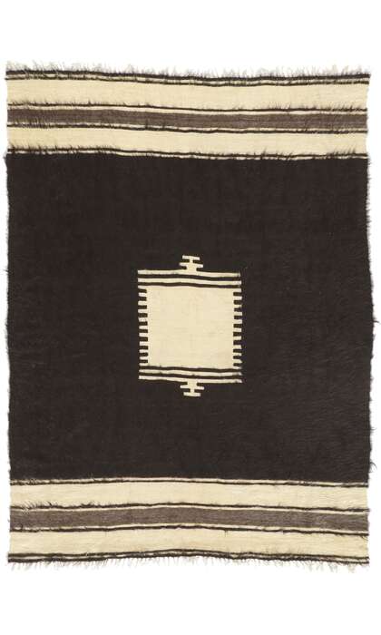 5 x 6 Vintage Turkish Angora Wool Kilim Rug 53848