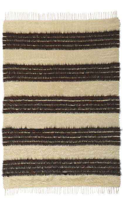 5 x 7 Vintage Turkish Angora Wool Kilim Rug 53837