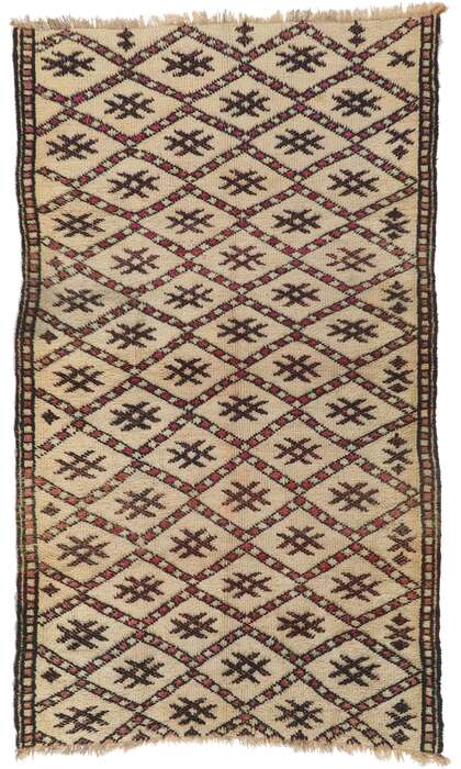 6 x 10 Vintage Moroccan Beni Ourain Rug 78366