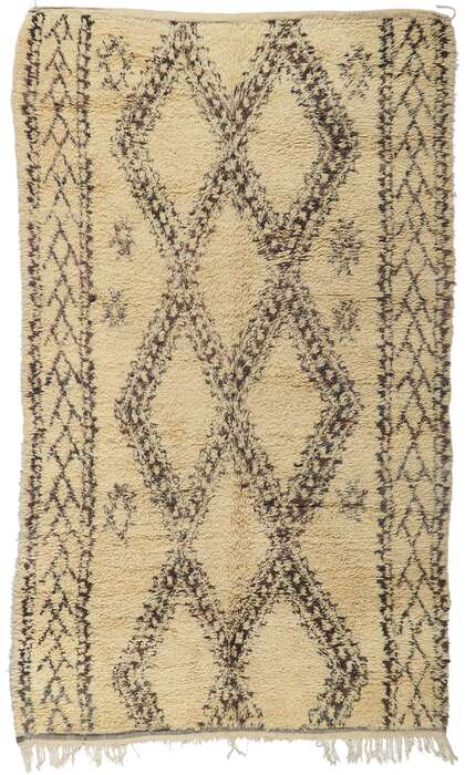 6 x 10 Vintage Moroccan Beni Ourain Rug 78373