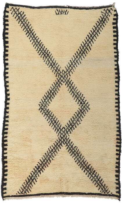 6 x 10 Vintage Moroccan Beni Ourain Rug 78380