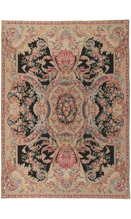 8 x 12 Vintage French Savonnerie Style Rug 78359