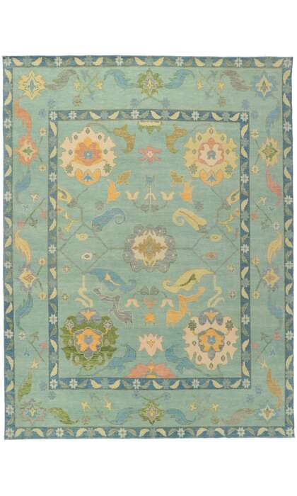 9 x 12 Colorful Oushak Rug 30885