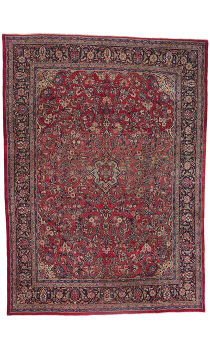 10 x 14 Vintage Persian Mahal Rug 61205