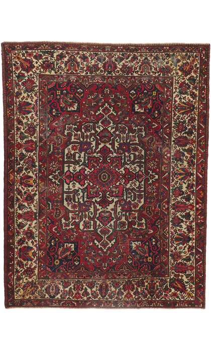 11 x 14 Antique Persian Bakhtiari Rug 61194