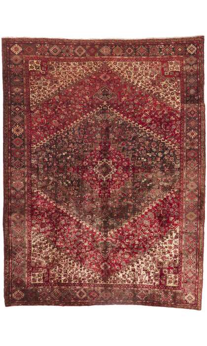 11 x 15 Vintage Persian Heriz Rug 61196