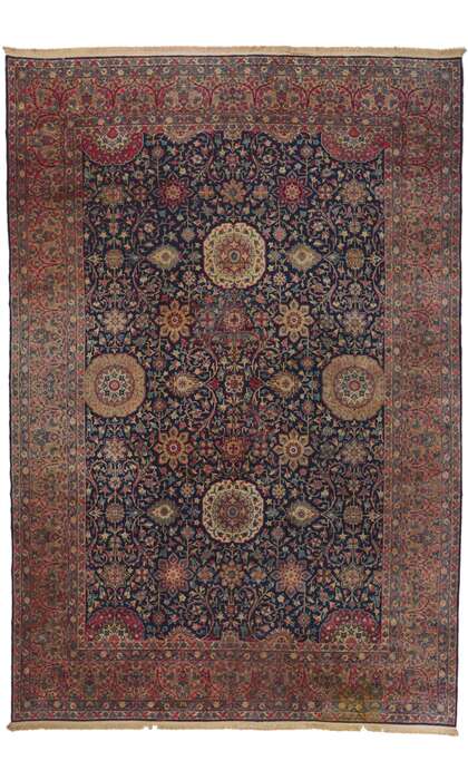 11 x 17 Antique Persian Kerman Rug 78354