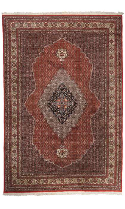 12 x 18 Vintage Persian Mahi Tabriz Rug 78414