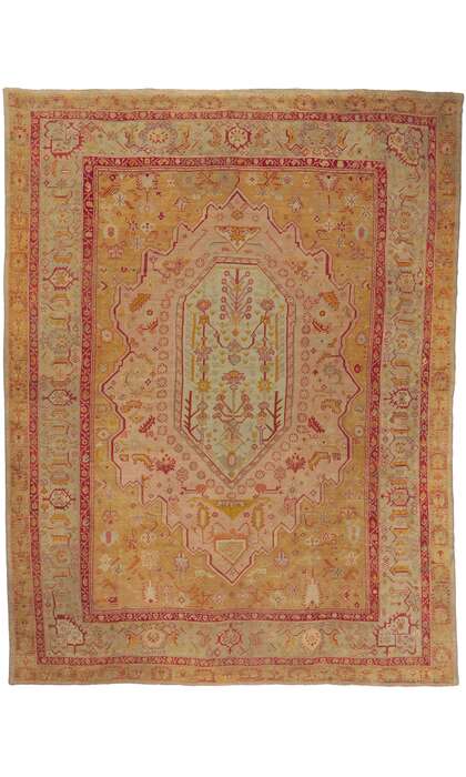 13 x 16 Antique Turkish Oushak Rug 76888