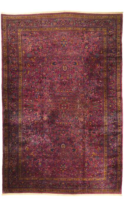 15 x 24 Antique Persian Mashhad Rug 78355