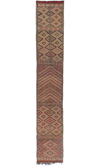 3 x 17 Vintage Zemmour Moroccan Kilim Runner 21709