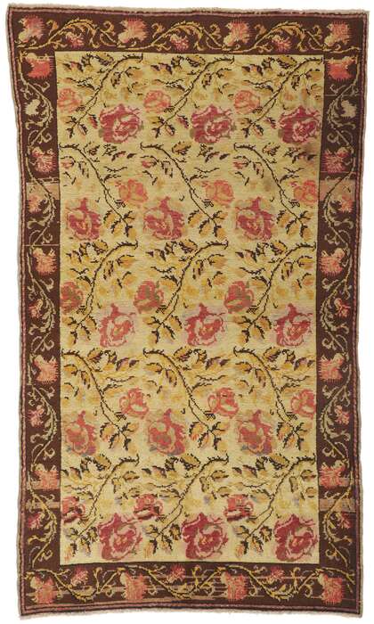 4 x 7 Vintage Turkish Oushak Rug 50093