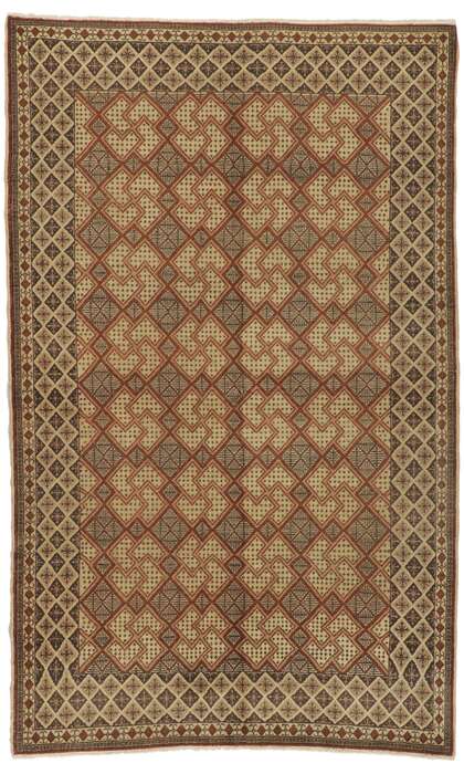 5 x 7 Vintage Turkish Oushak Rug 50069