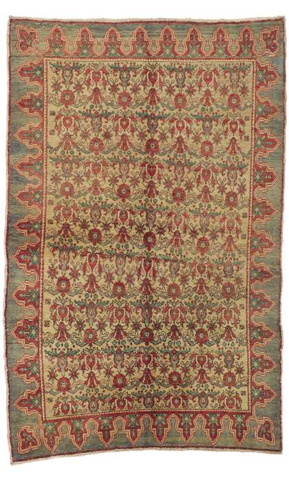 5 x 7 Vintage Turkish Oushak Rug 50168