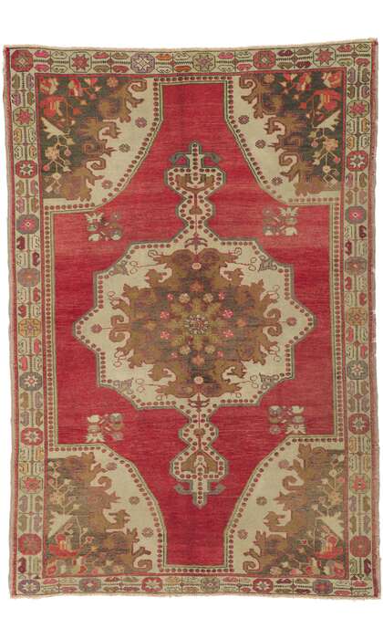 5 x 7 Vintage Turkish Oushak Rug 50761