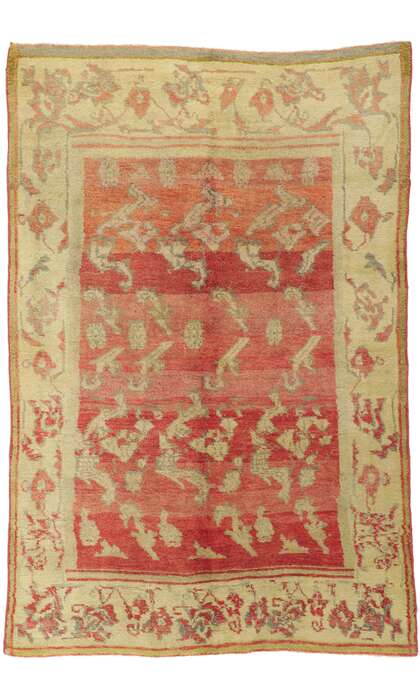 5 x 7 Vintage Turkish Oushak Rug 51705