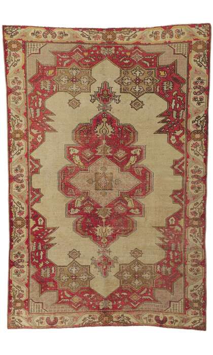 5 x 7 Vintage Turkish Oushak Rug 51707