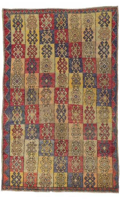 5 x 8 Vintage Turkish Oushak Rug 50918