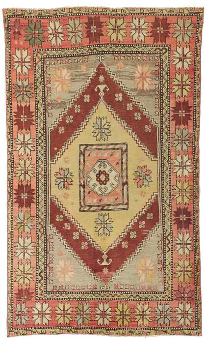 5 x 8 Vintage Turkish Oushak Rug 52292