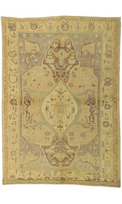 6 x 8 Vintage Turkish Oushak Rug 51034