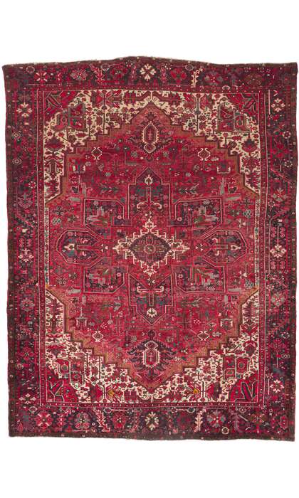 10 x 13 Vintage Persian Heriz Rug 61191