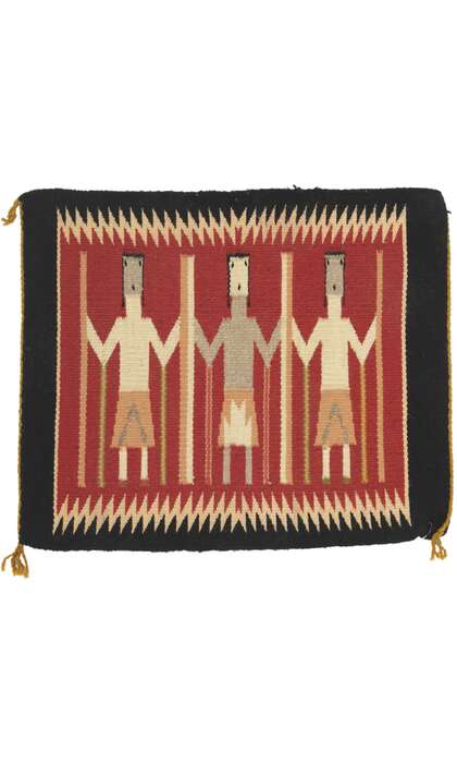 2 x 2 Vintage Navajo Yeibichai Rug 78426