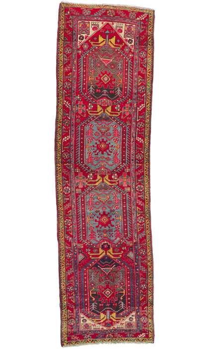 3 x 10 Antique Persian Heriz Runner 61223