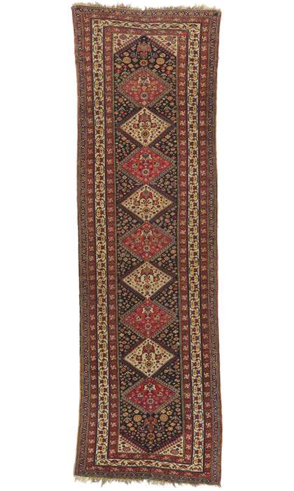 3 x 11 Antique Persian Shiraz Runner 78454