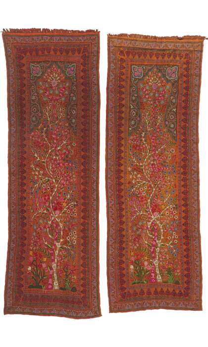 3 x 9 Antique Kerman Embroidery Pateh Runner 78435