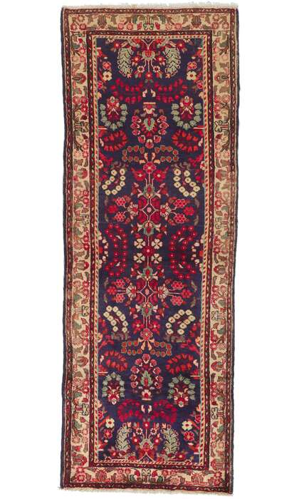 4 x 10 Vintage Persian Hamadan Runner 61225