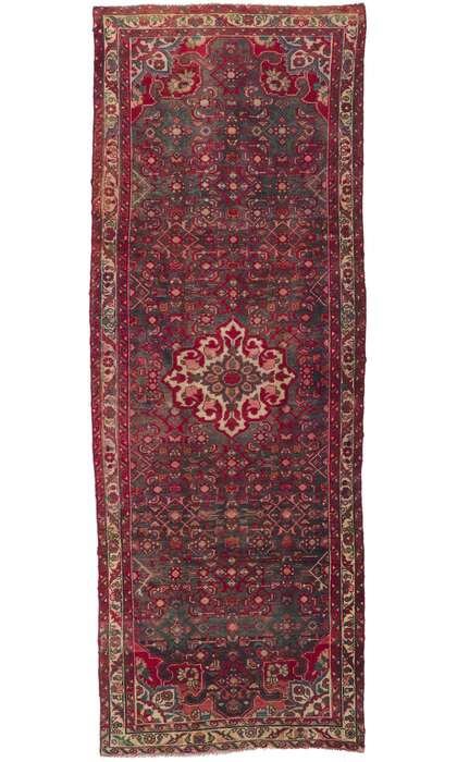 4 x 10 Vintage Persian Hussainabad Rug 61218