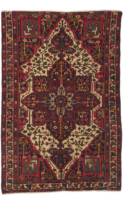 4 x 7 Antique Persian Bakhtiari Rug 61183