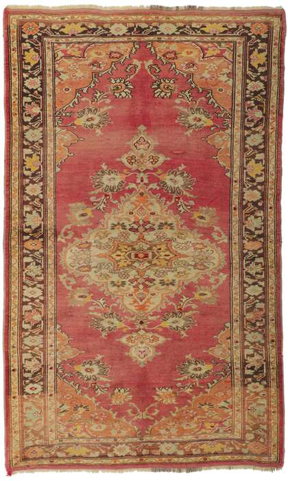 4 x 7 Vintage Turkish Oushak Rug 73640