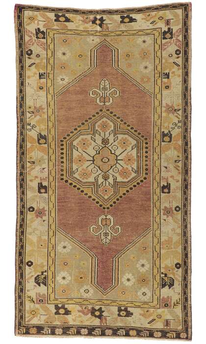 4 x 8 Vintage Turkish Oushak Rug 73598