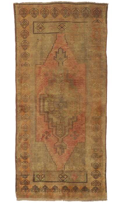 4 x 8 Vintage Turkish Oushak Rug 74114