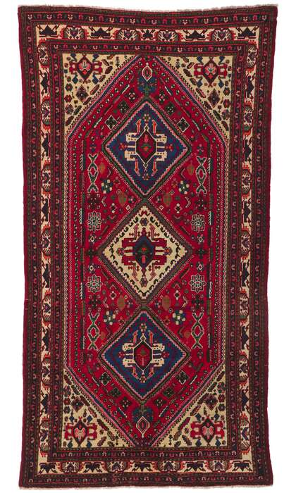 5 x 10 Vintage Persian Shiraz Rug 61035