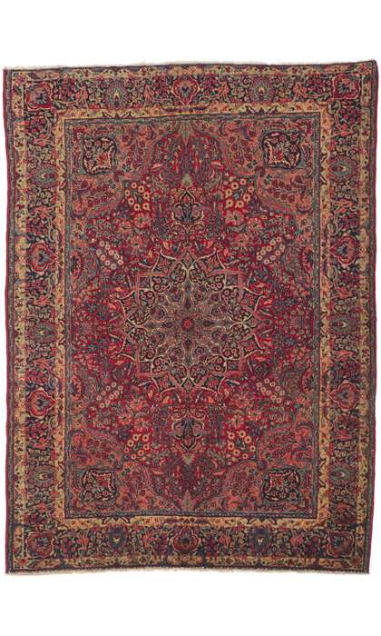 5 x 6 Antique Persian Tabriz Rug 61214