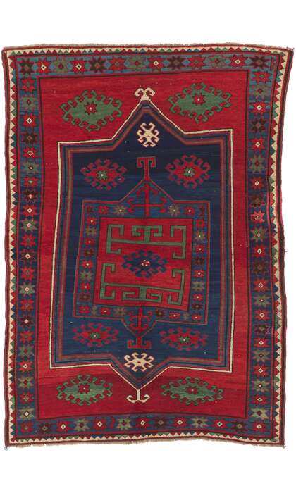 5 x 7 Antique Caucasian Kazak Rug 73293