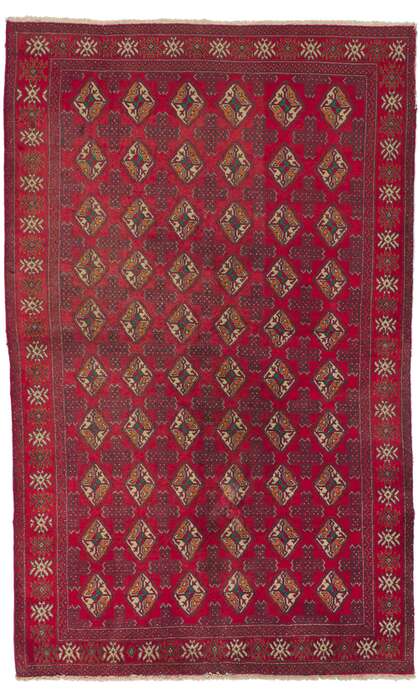 5 x 8 Vintage Turkaman Rug 77159