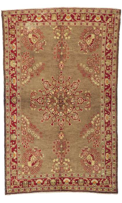 5 x 8 Vintage Turkish Oushak Rug 73667