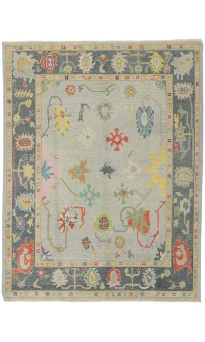 8 x 10 Colorful Oushak Rug 30369