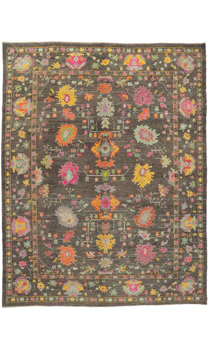 10 x 13 Colorful Oushak Rug 52218