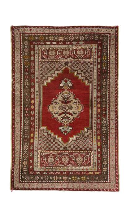 3 x 5 Vintage Turkish Oushak Rug 73851