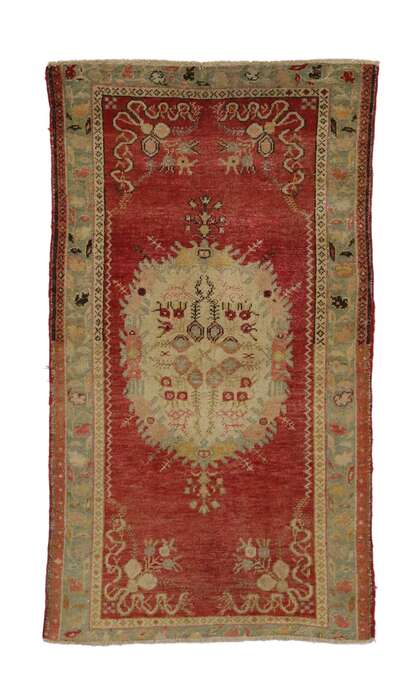 3 x 6 Vintage Turkish Oushak Rug 51400