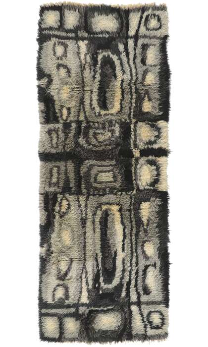 3 x 9 Ingrid Sterling Vintage Swedish Rya Rug 78463