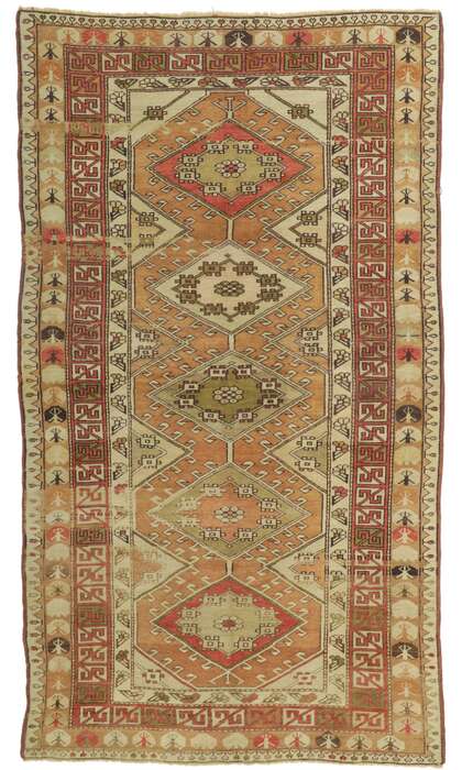 4 x 8 Vintage Turkish Oushak Rug 53093