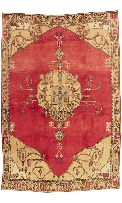 5 x 8 Vintage Turkish Oushak Rug 51730