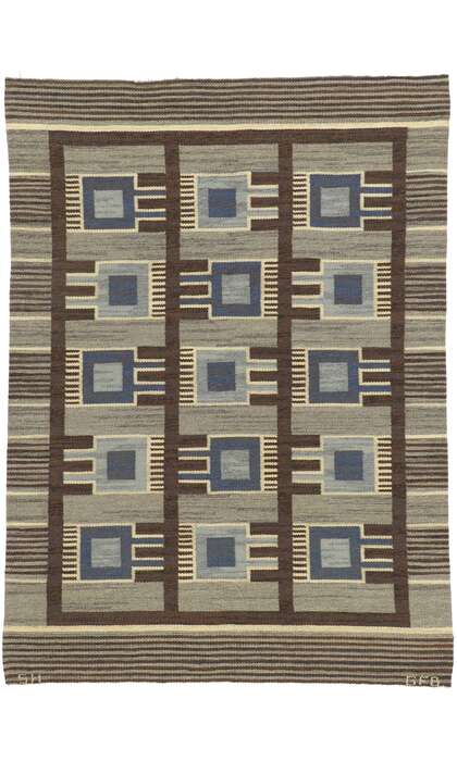 5 x 7 Vintage Swedish Rug Svensk Hemslojd Rollakan 78484